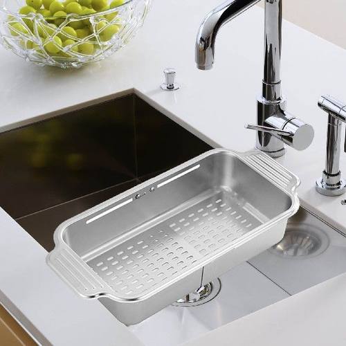 Over The Sink Strainer Collapsible Stainless Steel Colander