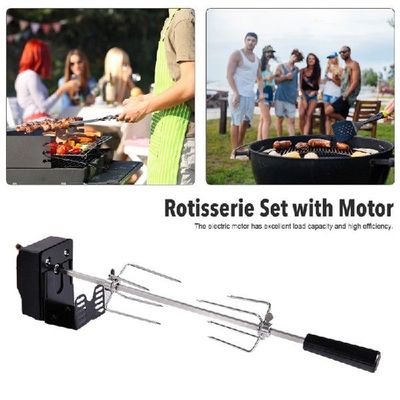 Stainless Steel Dual Connection Rotisserie Kit for All