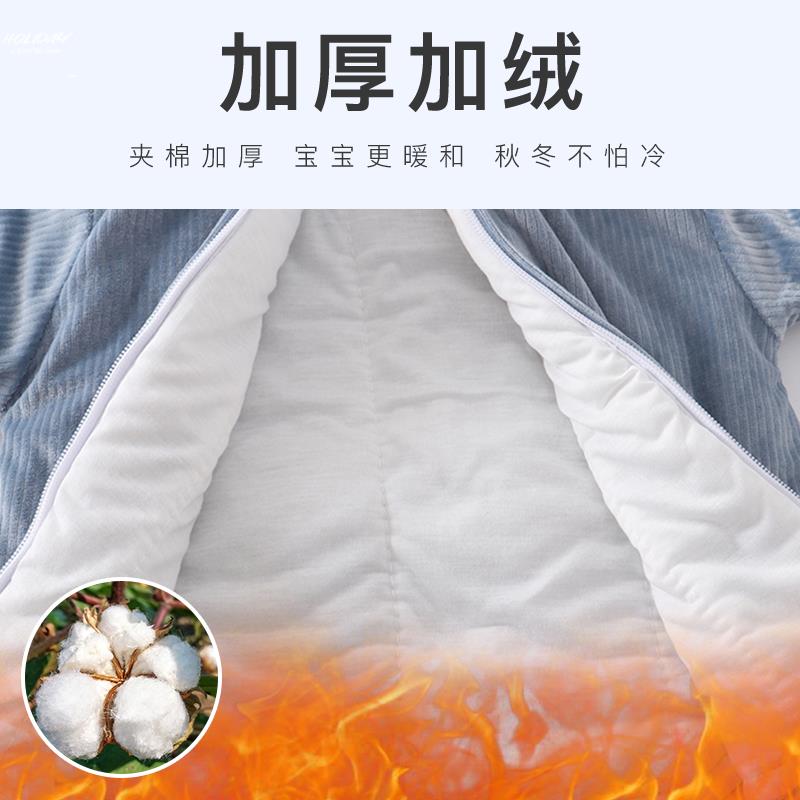 极速。外穿连帽拉链棉罩衣冬季男女宝宝加绒加厚可爱保暖婴儿棉衣