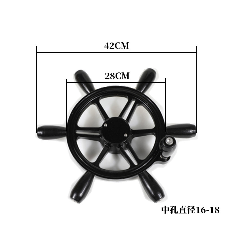 厂销船用方向盘游艇豪华锌合金多轮带助力方向盘舵机快艇渔船橡皮