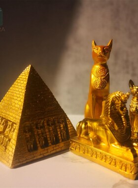 极速埃及模型狮身人面像方尖碑纪念摆件法老木乃伊儿童房金字塔装