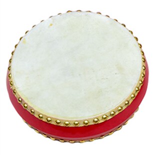 牛皮说书鼓毽子山东东北梅花湖北京韵大鼓纯木白茬实木天津包邮