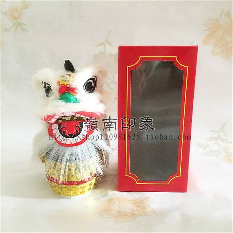 极速佛山迷你小醒狮鼓摆件舞狮子摇头公司活动礼品吊坠挂新年春节