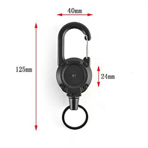 极速Retractabl Key Chain Keychain Black Convenient And Durab