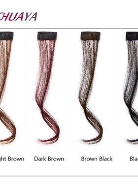 HUAYA Synthetic Hair Bangs Clips Front Side Long Bangs Fake