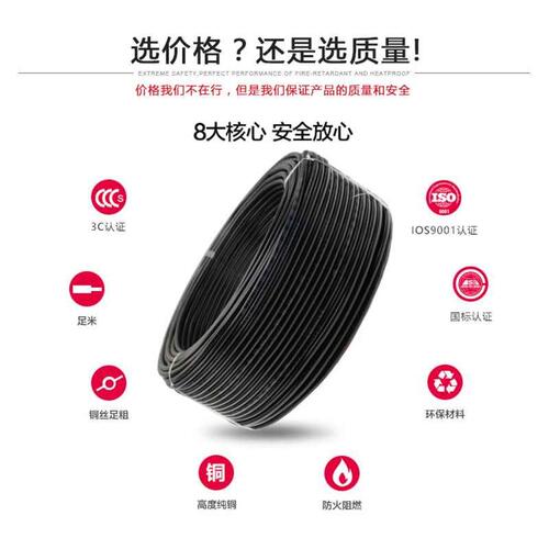 好货National standard pure copper Zhujiang cablte RV2 core 3
