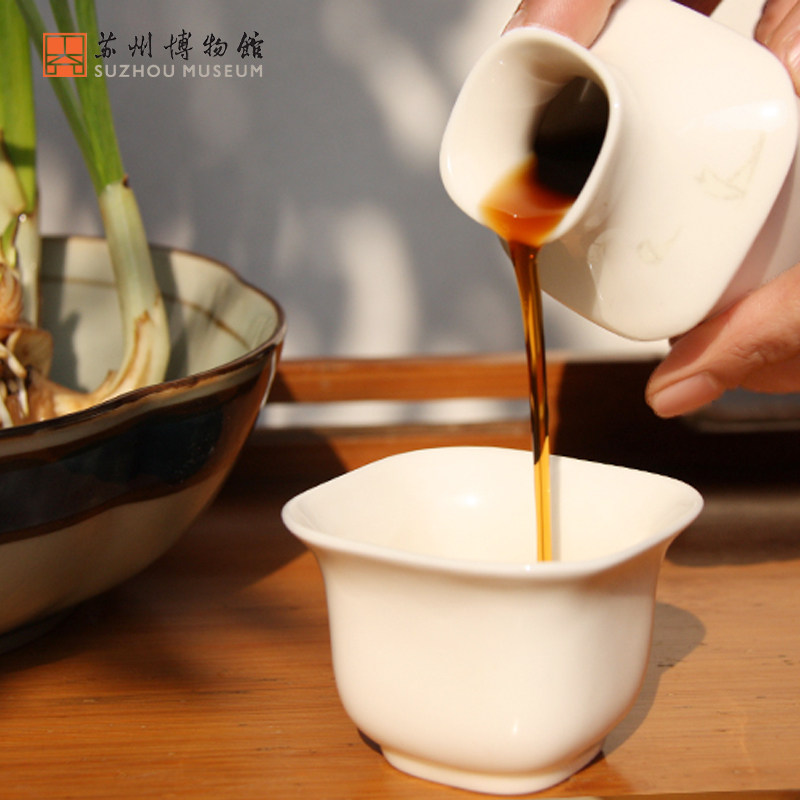 极速L 文征明石湖图温酒壶套装伴手礼黄酒烫酒器创意礼物