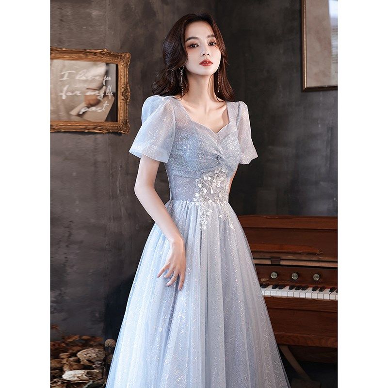 订婚晚礼服裙女孩成人18岁生日学生毕业高中艺考演出服主持人伴娘