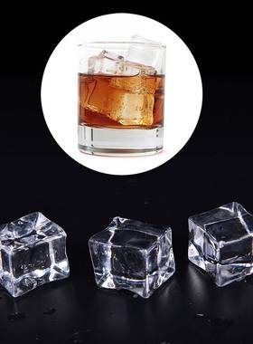 10pcs Artificial Cubes 3 Sizes Clear Square Fake Artificial
