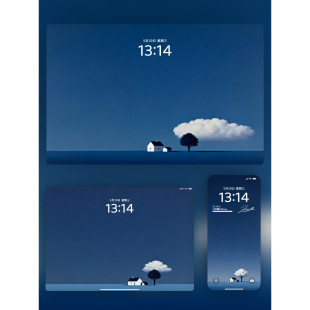 8张蓝天白云下的小房子4K8K高清壁纸iPhone手机iPad平板电脑