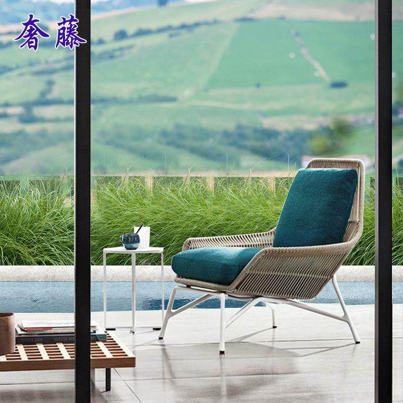 户外藤编沙发 庭院简约休闲藤椅家具 酒店别墅花园阳台藤艺沙发,住宅家具,藤/竹沙发,淘宝优惠券,粉丝福利购,淘宝优惠卷