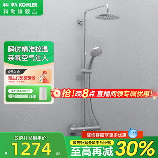 挂墙连体淋雨花洒30021 政府补贴15% 科勒艾瑞恒温淋浴花洒套装