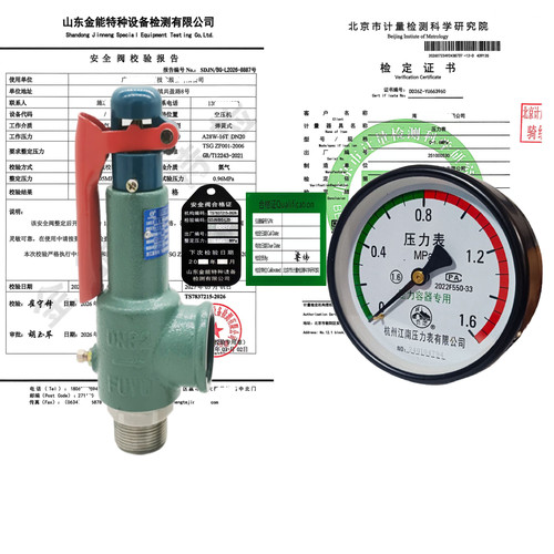 富羽弹簧式安全阀A28W压力表A28H