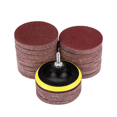 速发植绒砂纸片电钻角磨机气动抛光打磨工具自粘式圆粘盘木工沙纸