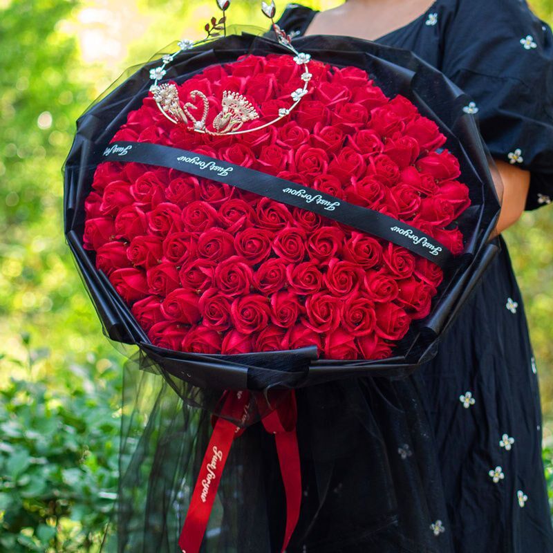 速发超大款瑰玫朵花束香皂送情人节礼物花友闺蜜老师生日