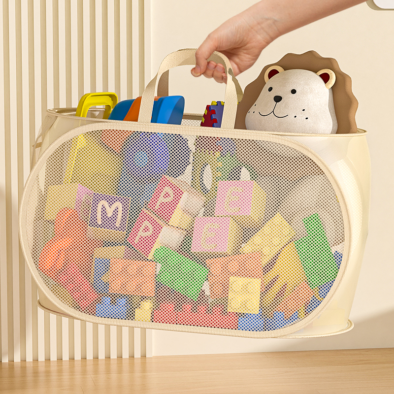 速发儿纳娃具收纳筐手提毛绒娃玩收纳箱玩偶收童架置物架积木收纳