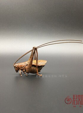 速发纯铜手雕小摆蚱铜蟋蟀铜蝈蝈小蚂件铜蚂蚱茶宠铜艺铜工件铜玩