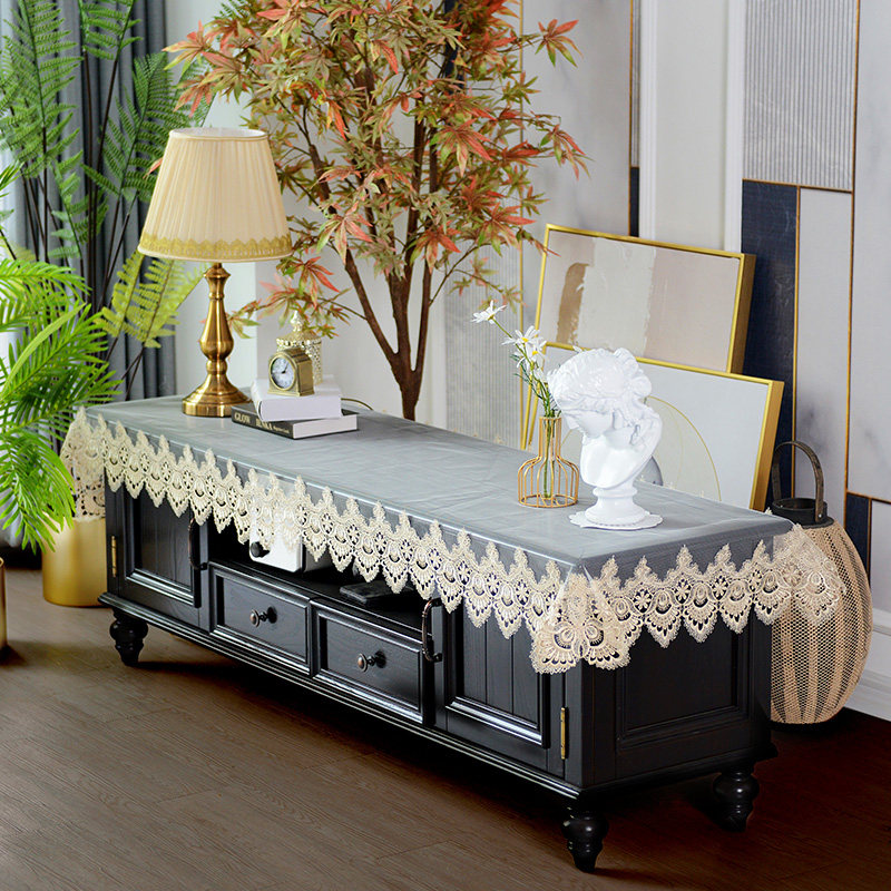 速发蕾丝电视柜桌布长条台柜布盖巾梳妆鞋五视柜防尘罩欧式电斗柜,居家布艺,桌布,淘宝优惠券,粉丝福利购,淘宝优惠卷