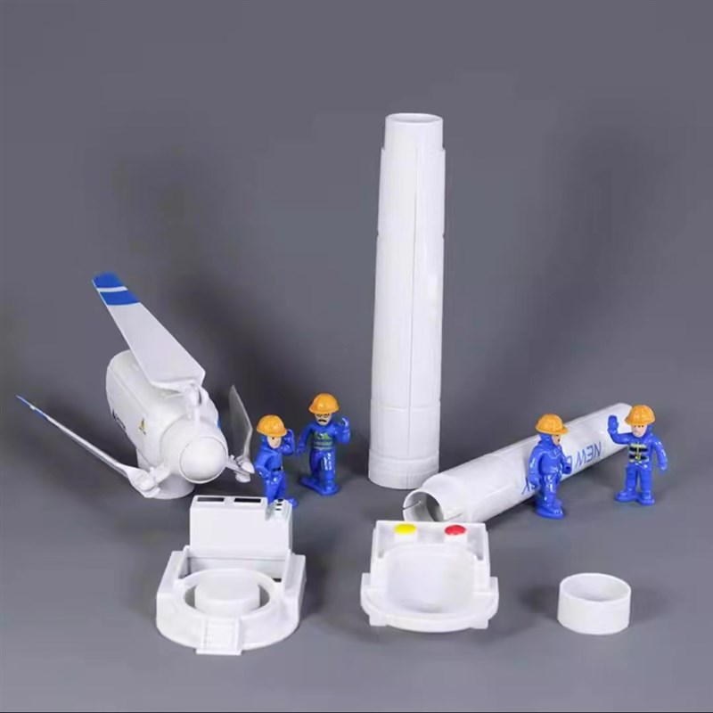 速发风力发电风车力童玩具模型发条旋转源宝益智新能宝风儿车