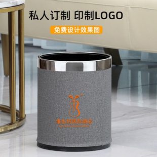 厂促垃圾桶家用客厅厨房专用双层公室摩登灰档简约轻奢风商用大号