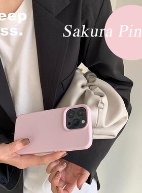 失眠招待所 超美ins流光樱粉液态硅胶磁吸手机壳适用于iphone15苹果16promax手机壳14/13/12镜头全包耐脏防摔