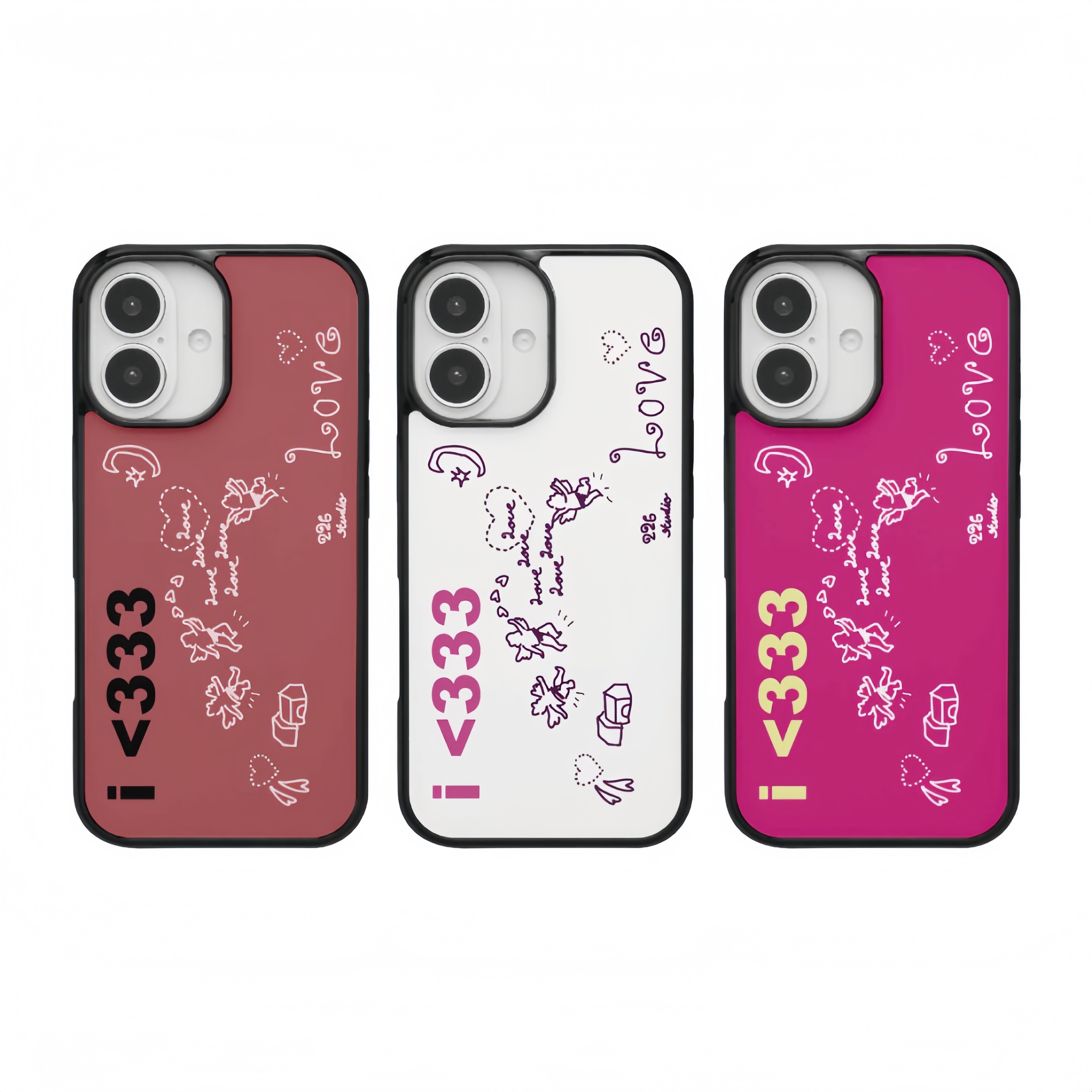 226studio韩国代购正品ins风【小天使字母】黑边iPhone17promax手机壳小众air苹果16Pro保护套15创意14/13,3C数码配件,手机保护套/壳,淘宝优惠券,粉丝福利购,淘宝优惠卷