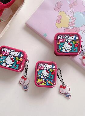 SecretRoom可爱Kitty猫插画苹果耳机壳适用于airpods4代保护壳小众airpodspro2保护套Airpods2/3代耳机保护套