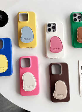 Secret Room韩风春夏清新高级小羊皮系列土豆支架手机壳适用苹果15promax全包边iPhone14/13/12软保护套防摔