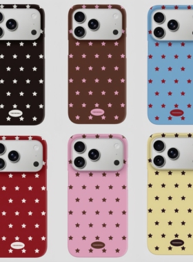 theninemall韩国代购正品“简约星星”系列半包菲林iPhone17promax手机壳air苹果15pm/16pro壳14Pro手机套