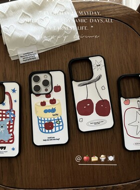 SecretRoom【考拉涂鸦插画】黑边iPhone16Promax手机壳小众原创设计苹果15pm小众14Pro卡通ins风13全包防摔