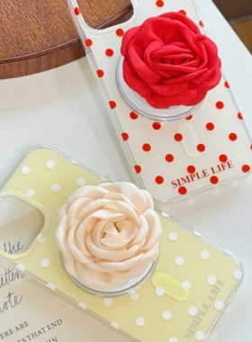 SecretRoom原创“波点玫瑰花系列”iPhone16promax磁吸手机壳ins风苹果15pro玫瑰磁吸支架14软壳16/15防摔壳