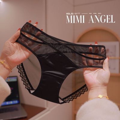 8852秋冬新款  简约性感纯欲网纱镂空款蕾丝三角内裤