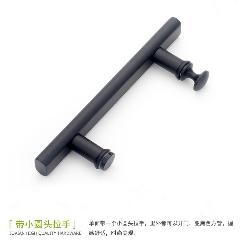 9U黑色方管不锈钢淋浴房拉手哑黑浴室钢化玻璃方形门把手孔距145m,基础建材,小拉手,淘宝优惠券,粉丝福利购,淘宝优惠卷