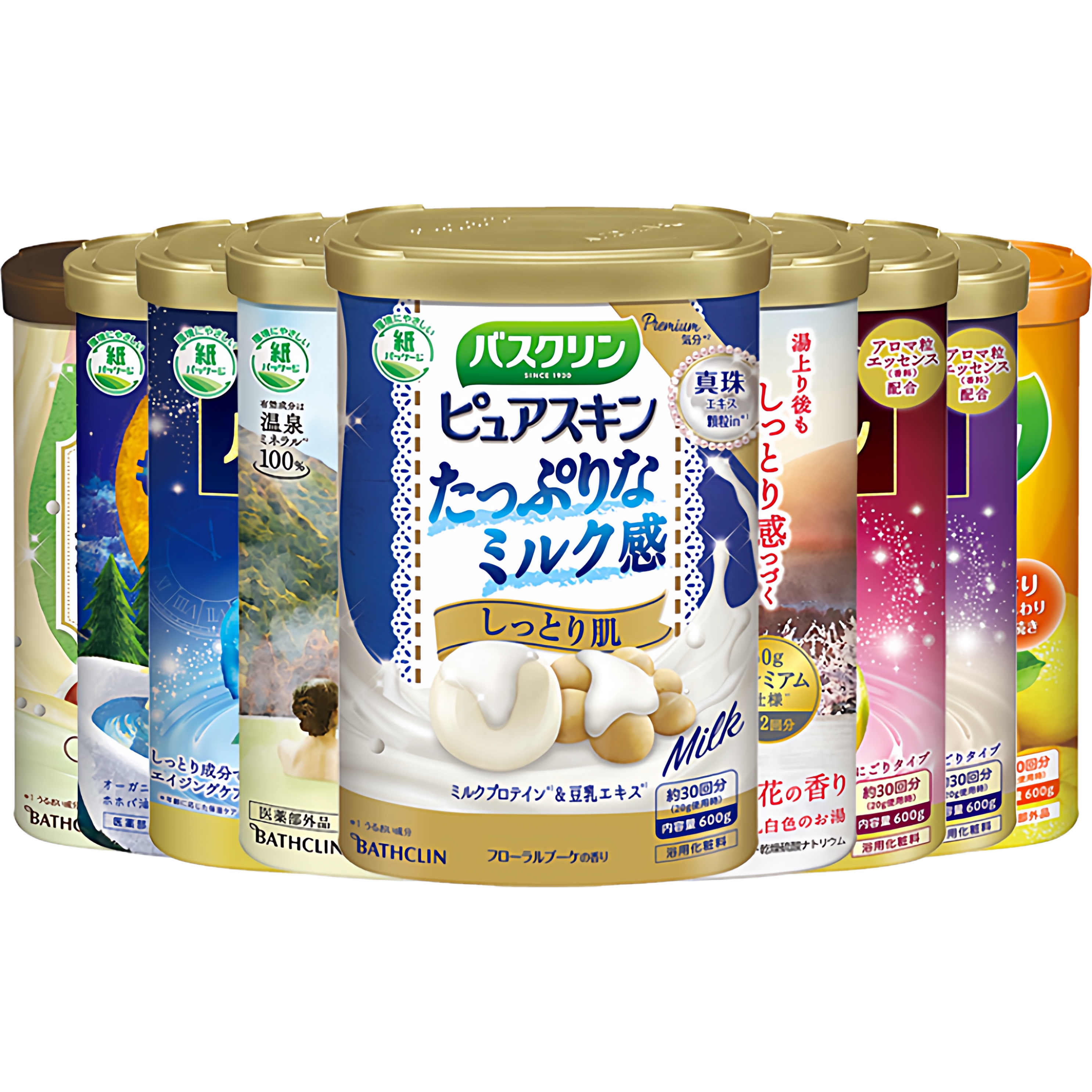 日本巴斯克林进口足浴盐泡脚盐美肌牛奶全身泡澡沐浴盐入浴600g