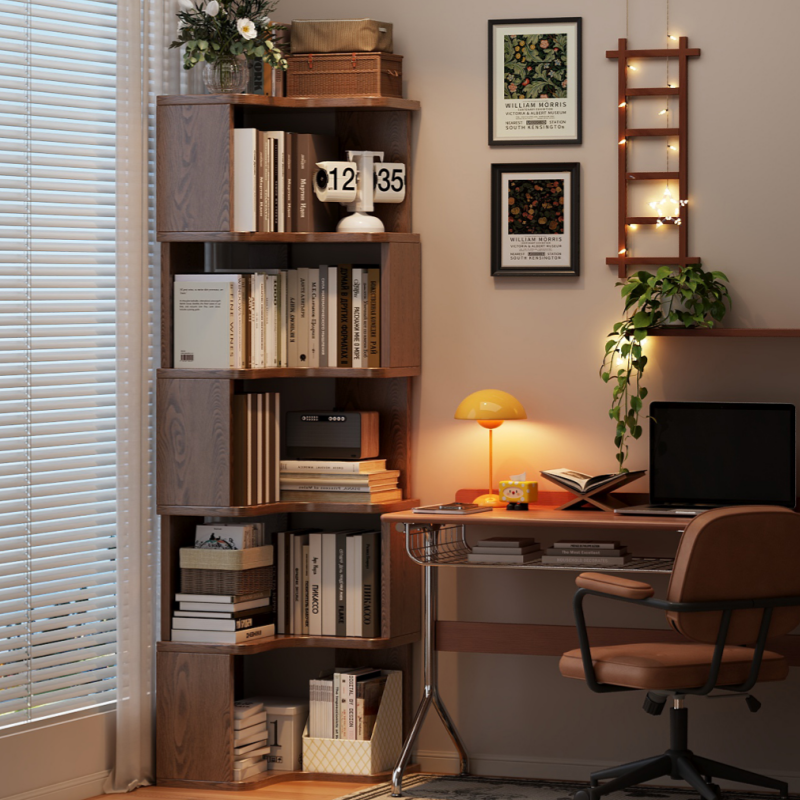 BJS-XM-1742北极树实木落地书架