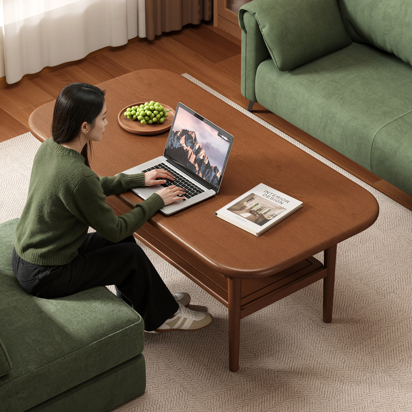 全实木加高茶几客厅家用60CM茶桌餐桌两用可吃饭2026新款简约茶台,住宅家具,茶几,淘宝优惠券,粉丝福利购,淘宝优惠卷