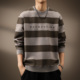 2025秋冬季 条纹卫衣男款 潮牌宽松休闲圆领长袖 PANG哥 T恤打底衫