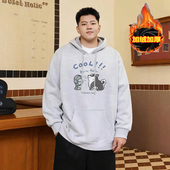 PANG哥2025新款 潮流印花松弛感宽松上衣 连帽卫衣男新款 冬季 男士