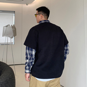 2025冬季 百搭衬衫 假两件卫衣男秋季 PANG哥 上衣新款 男士 领打底衫