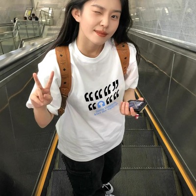夏季美式宽松半袖设计感小众上衣