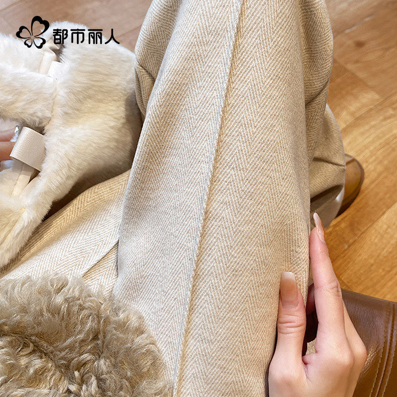 都市丽人【清仓促销不退不换】加绒休闲阔腿裤女2026新款毛呢直筒,女装/女士精品,卫裤,淘宝优惠券,粉丝福利购,淘宝优惠卷