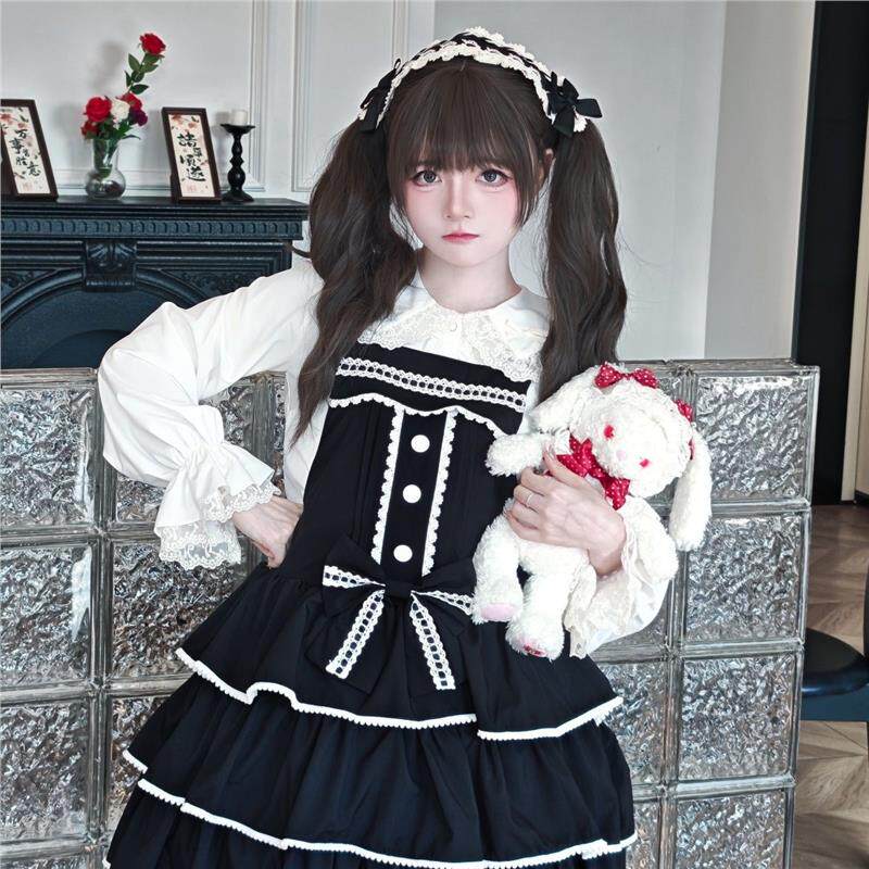 【樱梦之恋】原创lolita甜美可爱日常三层裙摆背带裙新款 现货