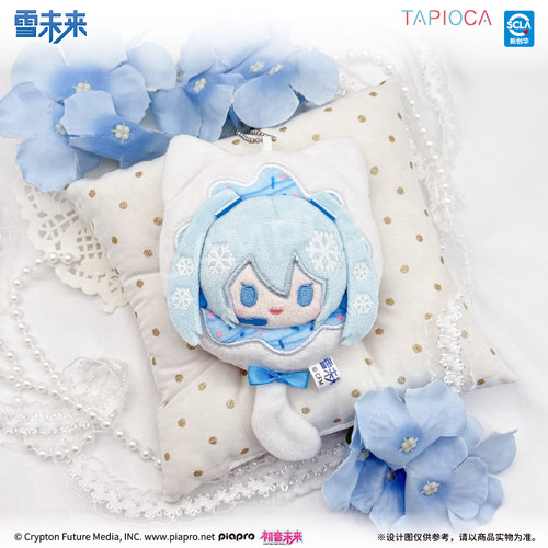 【TAPIOCA预售】初音未来 官方周边 甜甜圈毛绒玩偶娃娃 雪未来款