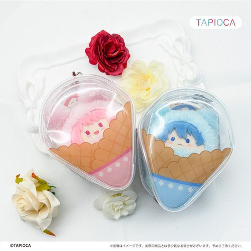【TAPIOCA预售】原创谷美 华夫甜筒透明PVC襁褓玩偶收纳包