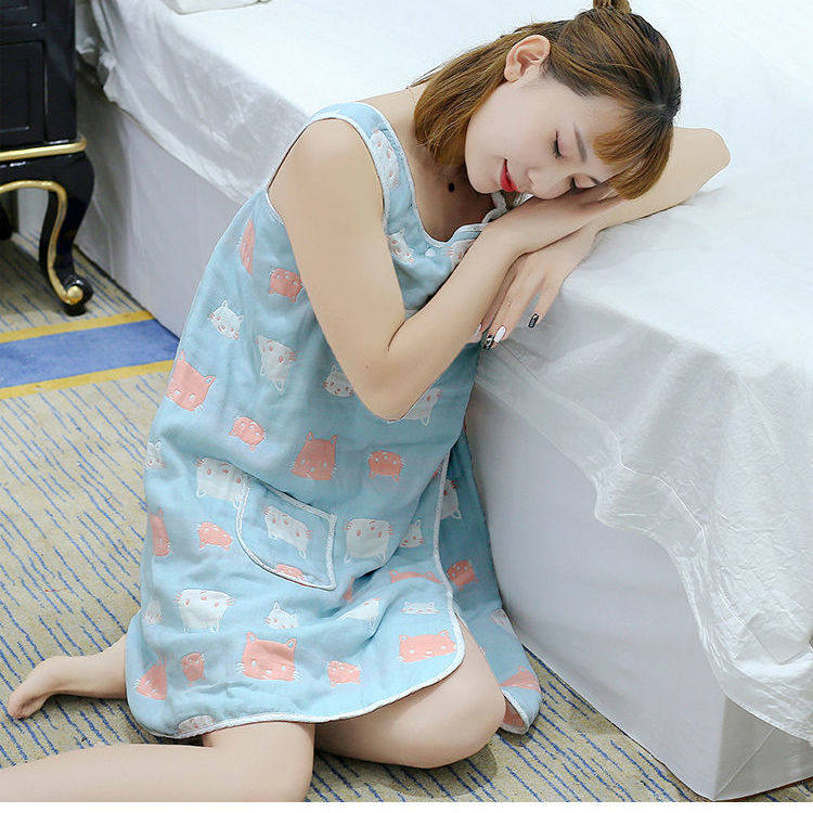 极速厂家可穿纯棉纱布浴巾成人女抹胸浴裙柔软超强吸水加大个性感