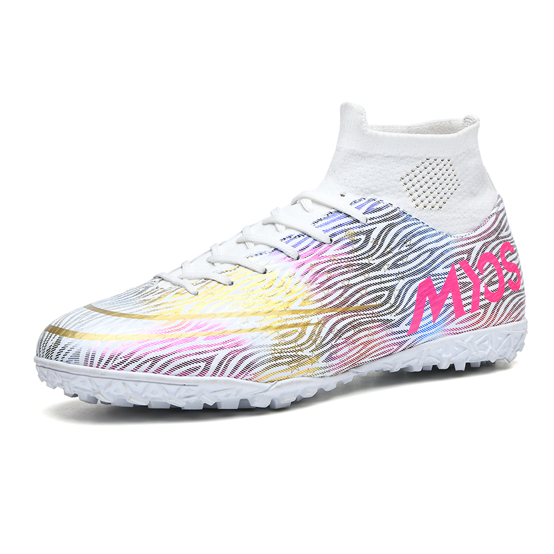 极速Hot Sale Mens Soccer Cleats High Ankle Football Shoes Lo