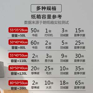 好货朗通纸箱特硬加厚特大号塑扣带盖打包搬家纸箱整理收纳资料物
