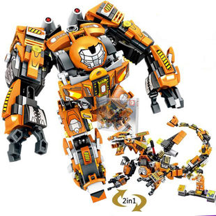 厂家快乐小鲁班(Sluban)环太平洋黑科技机甲孙悟空拼装积木模型