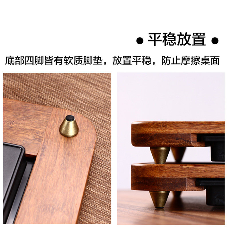好货重竹制茶盘排水式长方形实木茶台简约家用抽屉式储水托盘中式