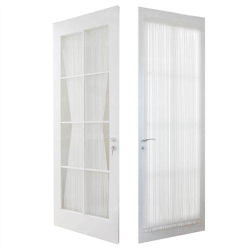 厂家法式窗帘玻璃门遮挡绷纱帘免打孔内开窗窗帘隔断窗魔术贴透光